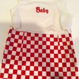 two piece skirt and crop top